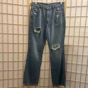 Arizona Jean Co. Destroyed Denim Jeans Size 13 Juniors High Rise Bootcut